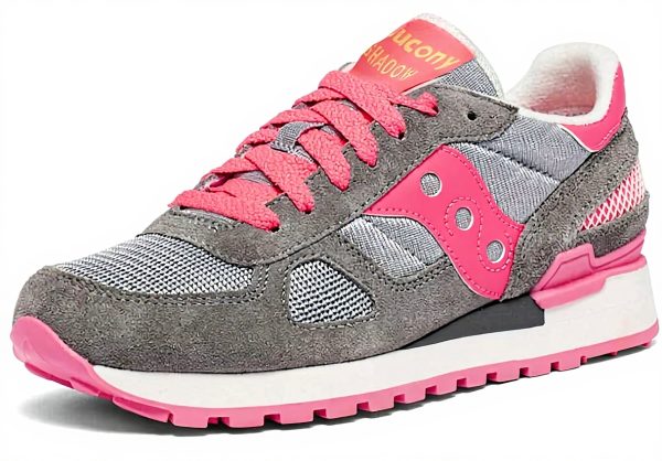 Saucony Shadow Original Sneaker Unisex Camoscio Grigio Rosa