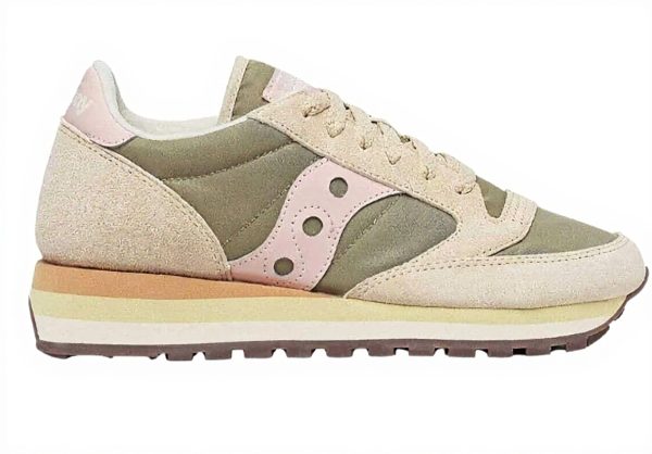 Saucony Jazz Triple Sneaker Donna Verde Pelle Casual