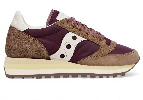 Saucony Jazz Triple Sneaker Donna Rosso Pelle Casual