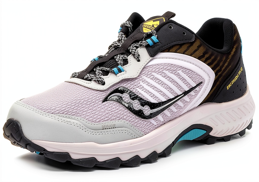 Scarpe Saucony da escursionismo in uso su sentiero montano