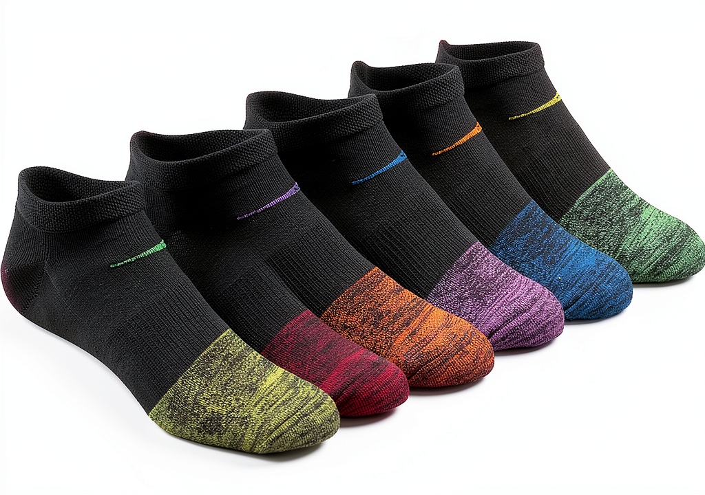 Uomo che indossa i calzini Saucony rete ventilati con scarpe da running durante un allenamento