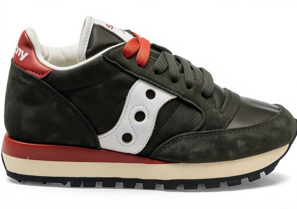 Saucony Jazz Sneaker Uomo Pelle Scamosciata Verde Panna