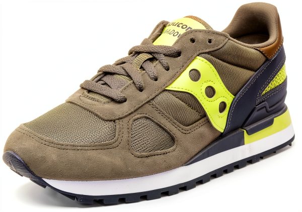 Saucony Shadow Sneaker unisex verde lime casual comode