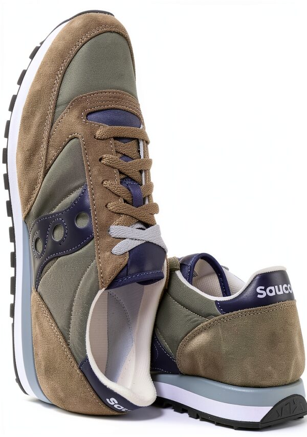 Saucony Sneaker Uomo Wit Beige Verde Casual Comodo-3