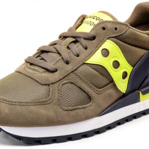 Sneaker uomo Saucony Shadow verde rete in suede-0