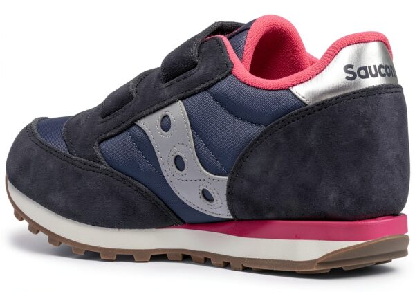 Sneaker Saucony bambini SK167837 pelle scamosciata mesh Grigio Navy-2