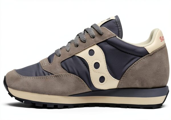 Sneakers uomo Saucony S2044-715 Grigio/Off White Camoscio Nylon-2