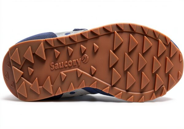 Sneaker Saucony bambini SK167837 pelle scamosciata mesh Grigio Navy-4