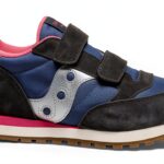 Sneaker Saucony bambini SK167837 pelle scamosciata mesh Grigio Navy-0
