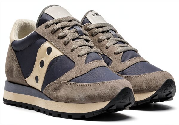 Sneakers uomo Saucony S2044-715 Grigio/Off White Camoscio Nylon-1