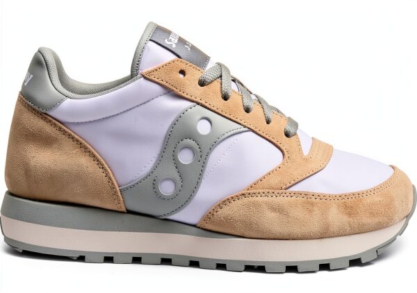 Saucony Jazz Original-38.5 Sneaker Donna in Pelle Scamosciata Grigio-1