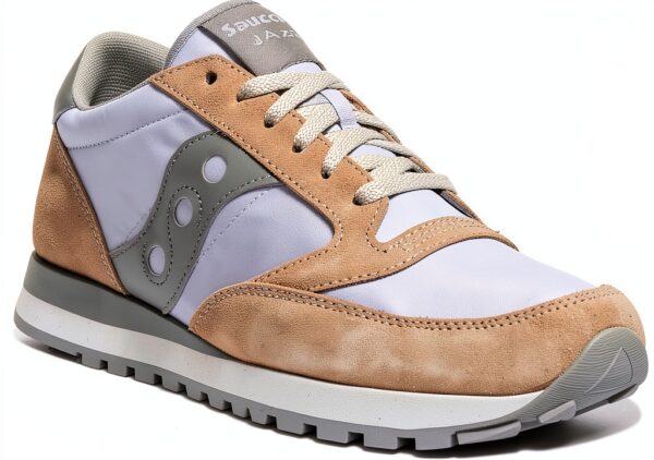 Saucony Jazz Original-38.5 Sneaker Donna in Pelle Scamosciata Grigio-0