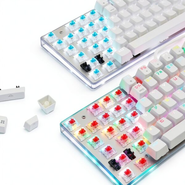 Tastiera meccanica luminosa 87 tasti LIXSAZSE per laptop e desktop-3
