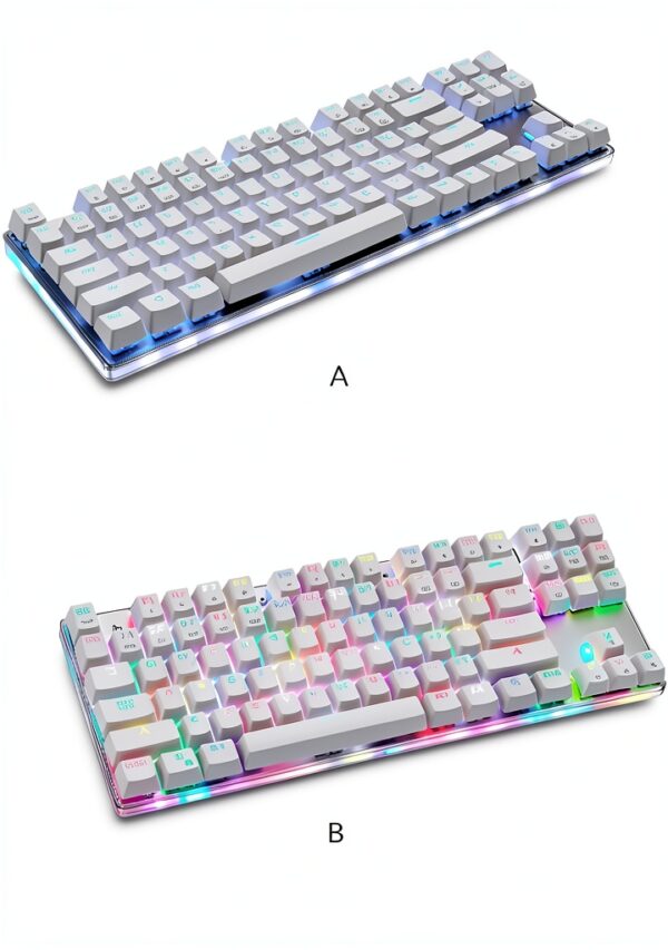 Tastiera meccanica luminosa 87 tasti LIXSAZSE per laptop e desktop-7