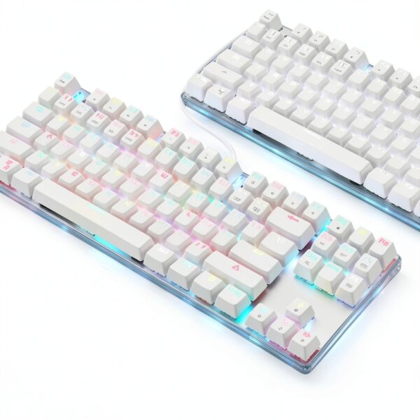 Tastiera meccanica luminosa 87 tasti LIXSAZSE per laptop e desktop-4