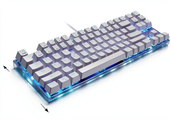 Tastiera meccanica luminosa 87 tasti LIXSAZSE per laptop e desktop-2