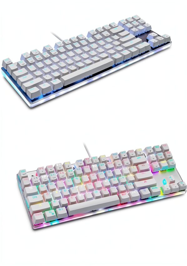 Tastiera meccanica luminosa 87 tasti LIXSAZSE per laptop e desktop-1